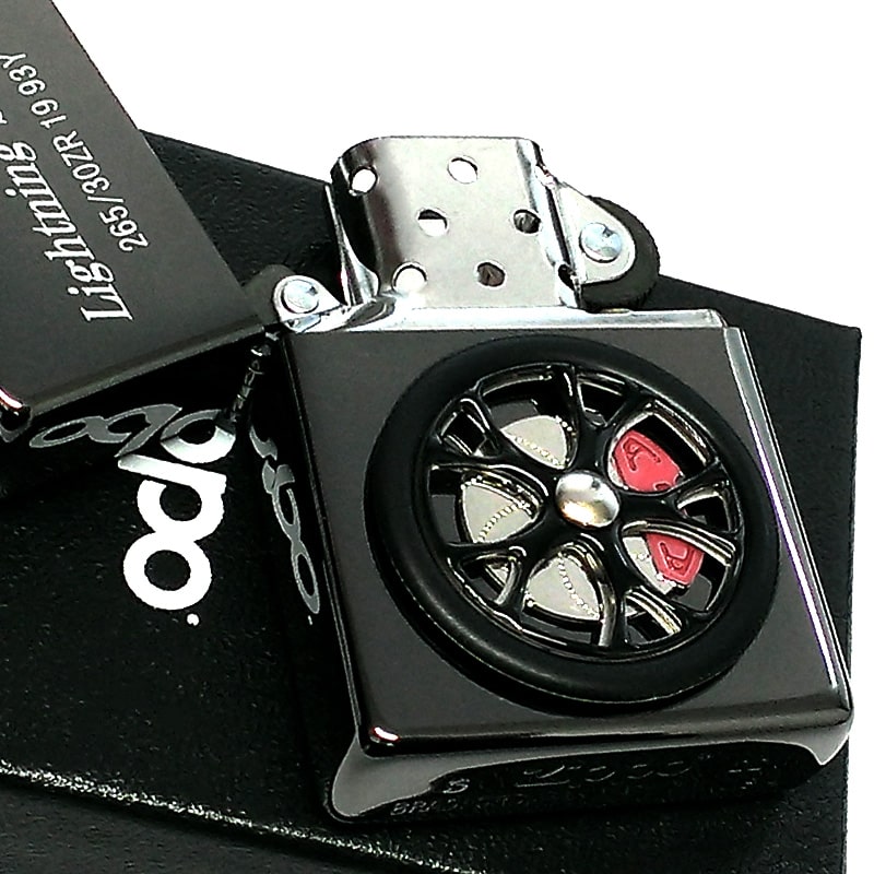 ZIPPO ライター スピニングホイール 大型回転メタル ジッポ Spinning Wheel ブラック スポーツカー 車 かっこいい メンズ ギフト プレゼント