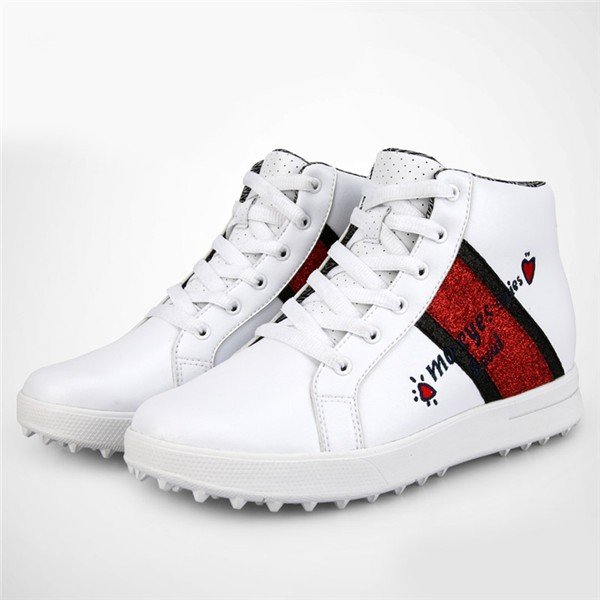 ゴルフシューズ レディース ハイカット PU カジュアル スパイクレス 軽量 スポーツ 防水 通気 ゴルフシューズ レディース ハイカット PU カジュアル スパイクレス 軽量 スポーツ 防水 通気