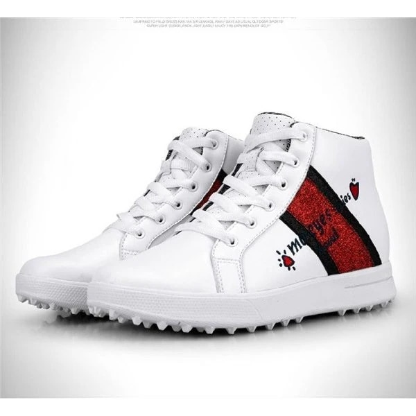 ゴルフシューズ レディース ハイカット PU カジュアル スパイクレス 軽量 スポーツ 防水 通気 ゴルフシューズ レディース ハイカット PU カジュアル スパイクレス 軽量 スポーツ 防水 通気