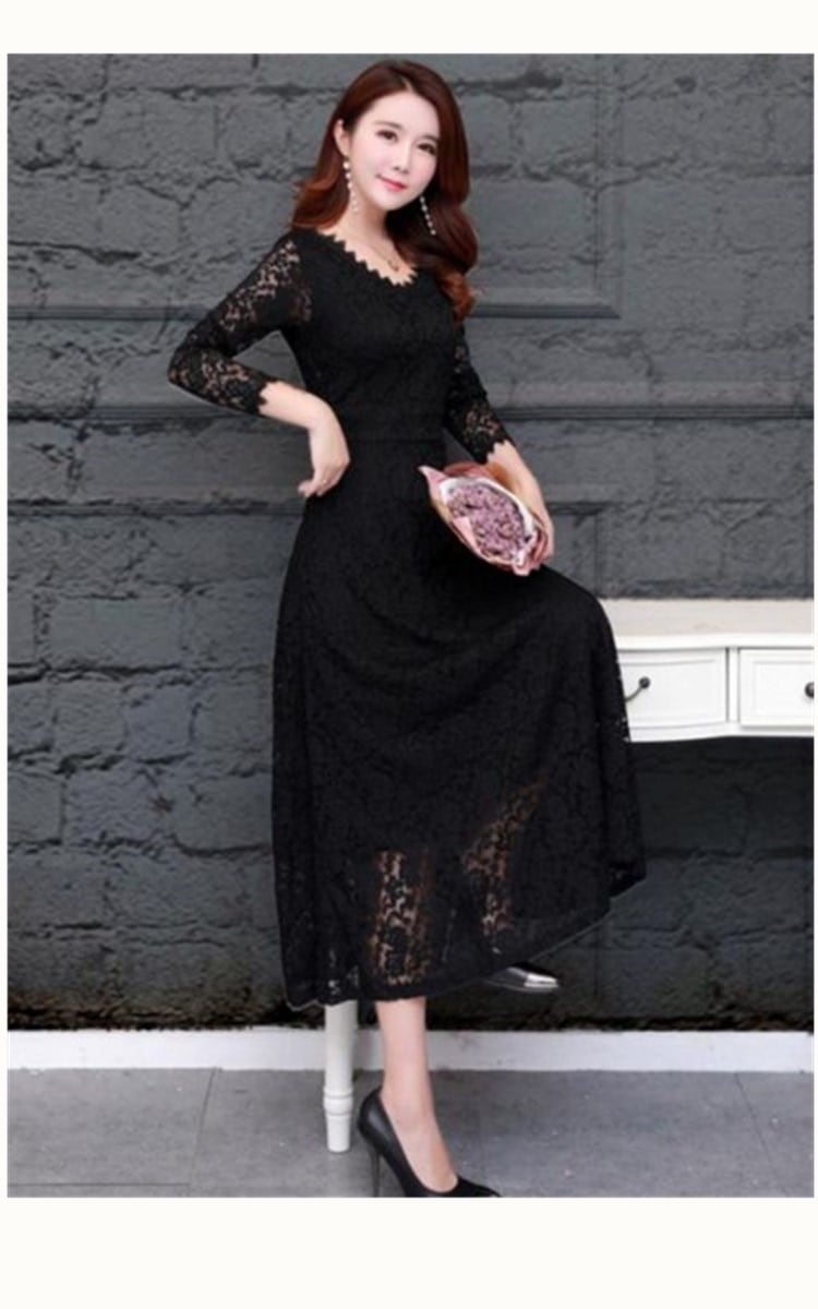 1987.総レースVネックフレアドレス(ブラック)2019 春夏 sale 春夏 sale ワンピース フリル シースルー エレガント お呼ばれ パーティー 結婚式 披露宴 女子会 レストラン デート 1987.総レースVネックフレアドレス(ブラック)2019 春夏 sale 春夏 sale ワンピース フリル シースルー エレガント お呼ばれ パーティー 結婚式 披露宴 女子会 レストラン デート