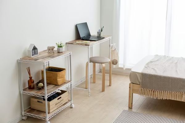 アイリスオーヤマ CMM-55073Bホワイト カラーメタルラック ウッドボード付き(ホワイト)3段 CMM55073Bホワイト