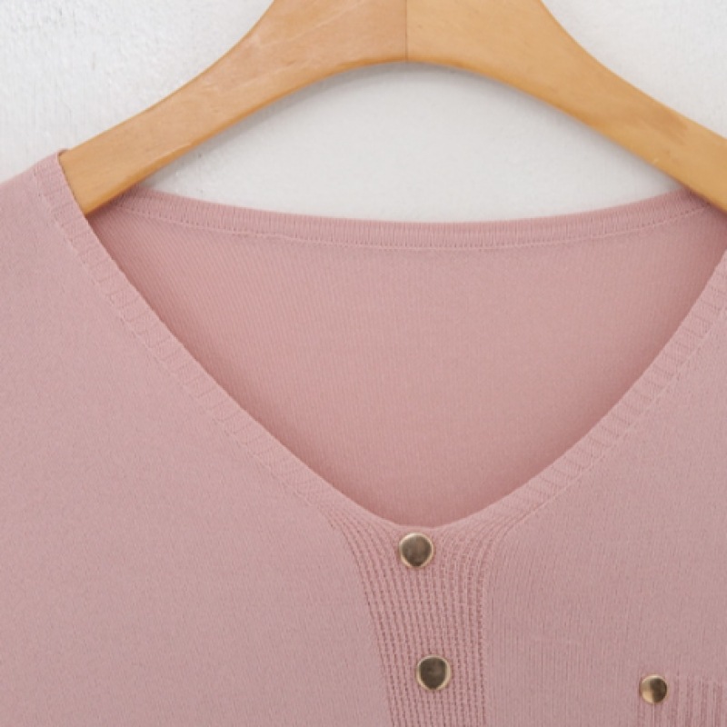 クリック&ファニーザクールボタンビスコースニット クリック&ファニーザクールボタンビスコースニット