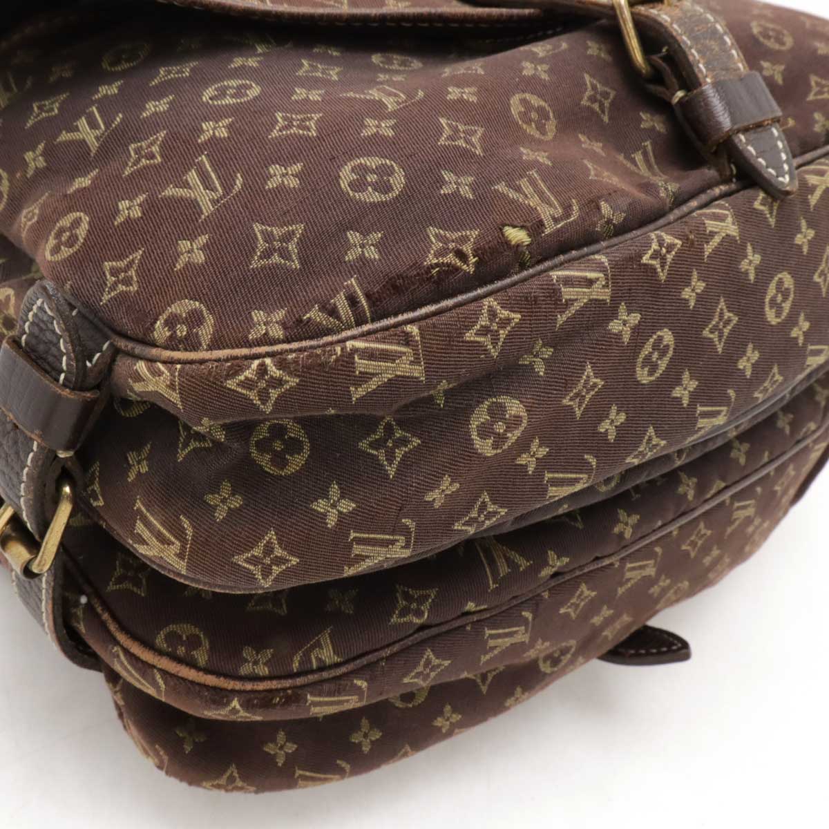 モノグラムミニラン ソミュール30 ショルダーバッグ 斜め掛け キャンバス レザー エベヌ 茶 ブラウン M9522 モノグラムミニラン ソミュール30 ショルダーバッグ 斜め掛け キャンバス レザー エベヌ 茶 ブラウン M9522