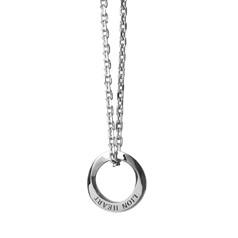 ライオンハート LH-1 ワン ツイスト リング ネックレス サージカルステンレス316L 金属アレルギー対応 03NE072ASV LION HEART ステンレスネックレス メンズ 人気 ライオンハート LH-1 ワン ツイスト リング ネックレス サージカルステンレス316L 金属アレルギー対応 03NE072ASV LION HEART ステンレスネックレス メンズ 人気