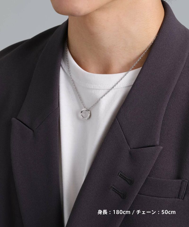 ライオンハート LH-1 ワン ツイスト リング ネックレス サージカルステンレス316L 金属アレルギー対応 03NE072ASV LION HEART ステンレスネックレス メンズ 人気 ライオンハート LH-1 ワン ツイスト リング ネックレス サージカルステンレス316L 金属アレルギー対応 03NE072ASV LION HEART ステンレスネックレス メンズ 人気