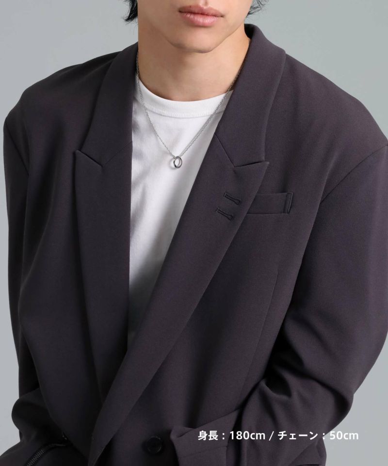 ライオンハート LH-1 ワン ツイスト リング ネックレス サージカルステンレス316L 金属アレルギー対応 03NE072ASV LION HEART ステンレスネックレス メンズ 人気 ライオンハート LH-1 ワン ツイスト リング ネックレス サージカルステンレス316L 金属アレルギー対応 03NE072ASV LION HEART ステンレスネックレス メンズ 人気