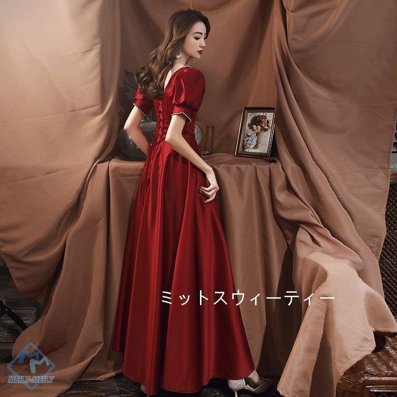 専用なりました★Richmond パーティー　発表会　演奏会　ドレス カラードレス バックリボン 演奏会 発表会 青 ブルー ロングドレス