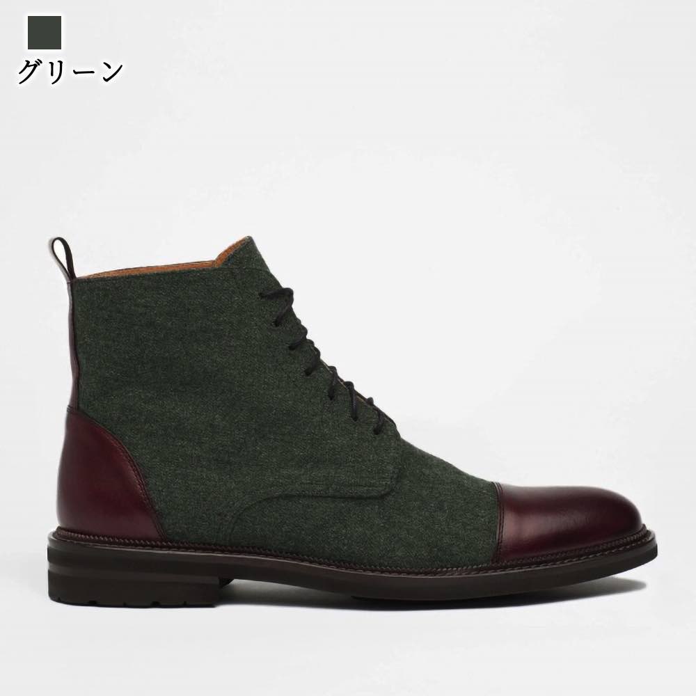 ブーツ メンズ 異素材ブーツ 完全 シューズ 冬 フロント ルーム 秋 モード あったか ブーツハイカット ブランド 幅広 滑らない 靴 夏 軽い 春 セット 黒 革 洗える レザー ワーク ジッパー