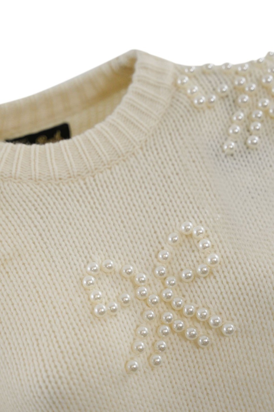 BLOOM 00341G BOW LACE 10 PEARL ホワイト 秋冬2024 ニットウェア レディース ia