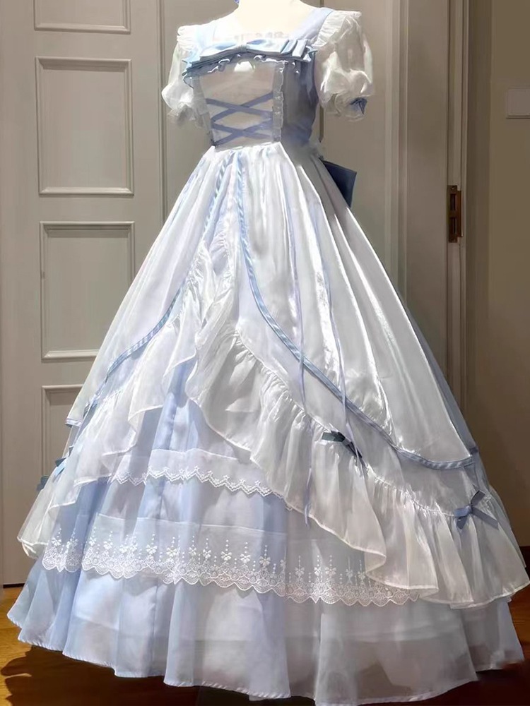 ロリータ花嫁ロリータ成人ドレスプリンセスドレス誕生日コンサート大きなスカートフライト日記