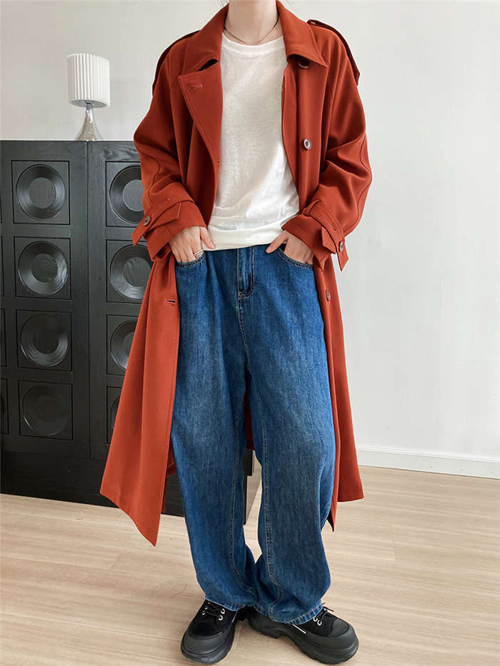 トレンチコート スプリングコート レディース 春秋 ロングコート 羽織り トレンチ アウター コート ロング丈ゆったり きれいめ 裏地付き おしゃれ オリジナル カジュアル 通勤 オフィス 入学式 入