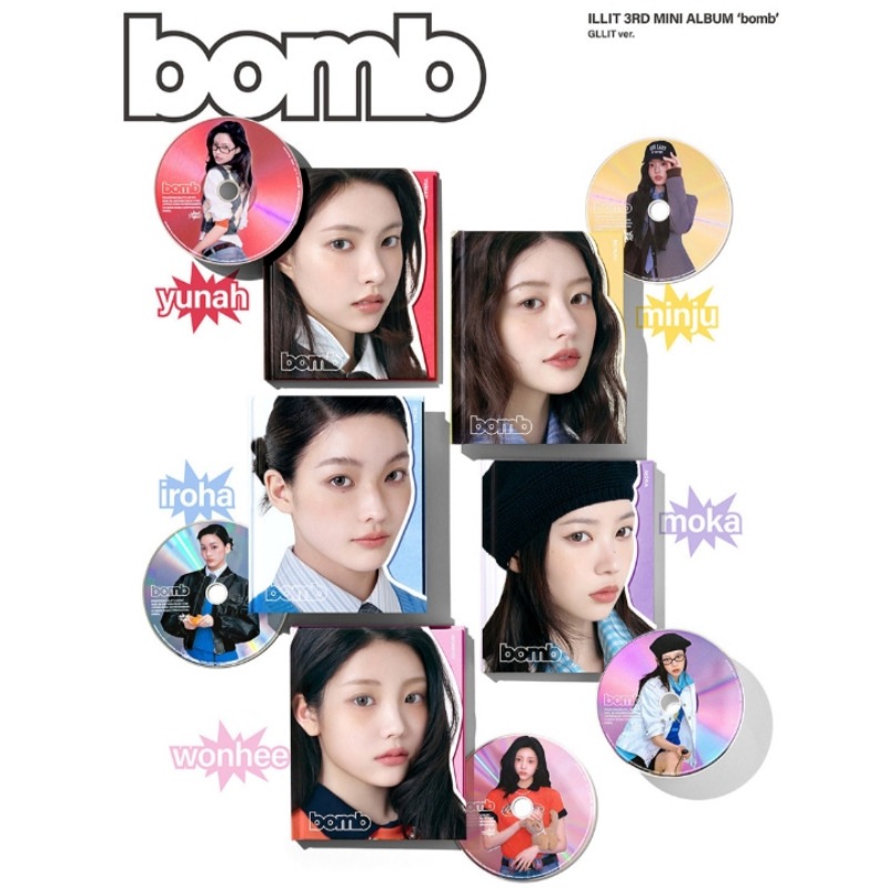GLLIT ver. [5種SET] ILLIT アルバム 3rd Mini [ BOMB ] /初動チャート反映 +Shop Gift