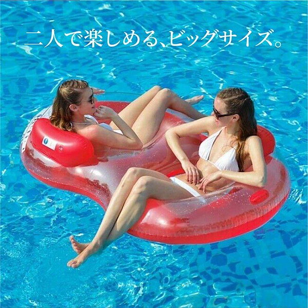 ☆新品☆BIG SMILEインスタ映え 二人乗り リップ 浮輪 フロート マット 014c231e4f811cbd42b1f4e8f52c83