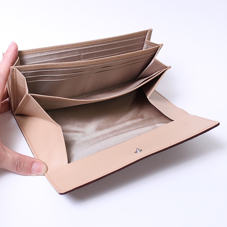 財布 レディース 長財布 かぶせ ギャルソン 日本製 牛革 本革 メテオール 1223-606