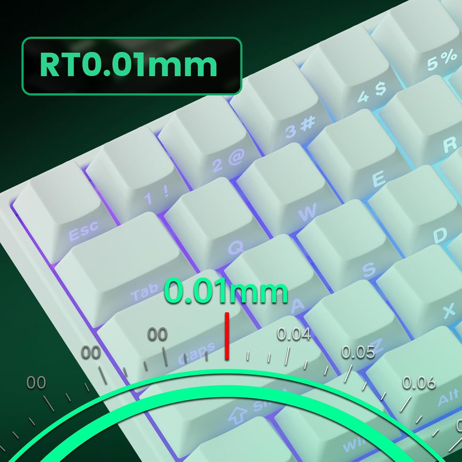 無線対応モデル HEセンサー 0.01mm ラピッドトリガー対応 磁気スイッチ Akko Glare Magnetic Swi