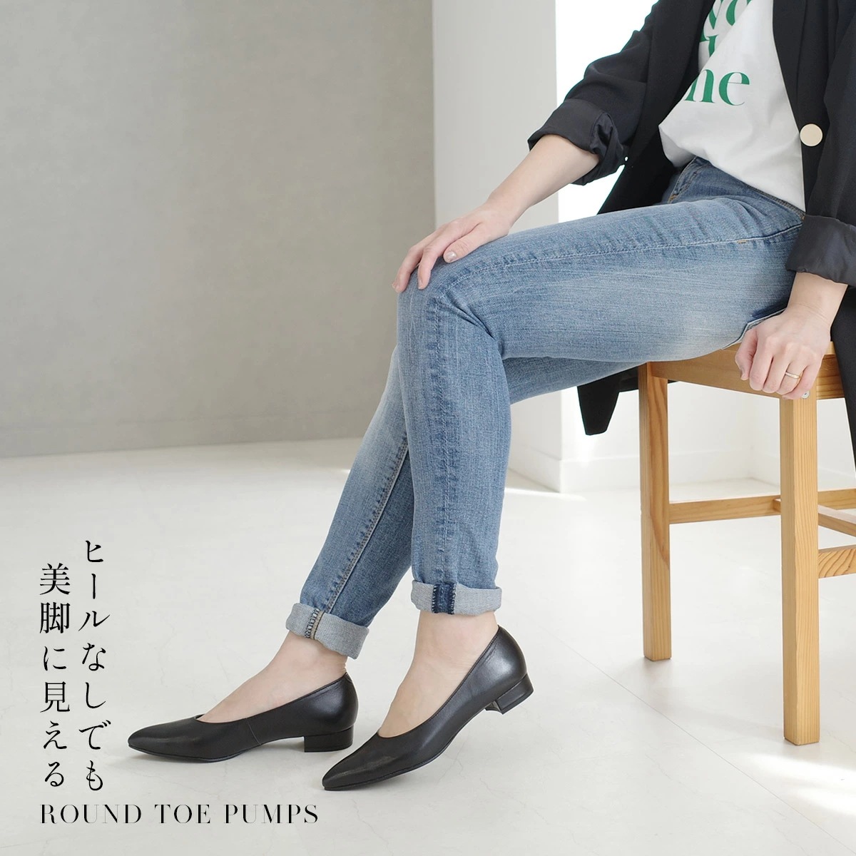 美脚ローヒールパンプス日本製本革 レディース 美脚ローヒールパンプス日本製本革 レディース