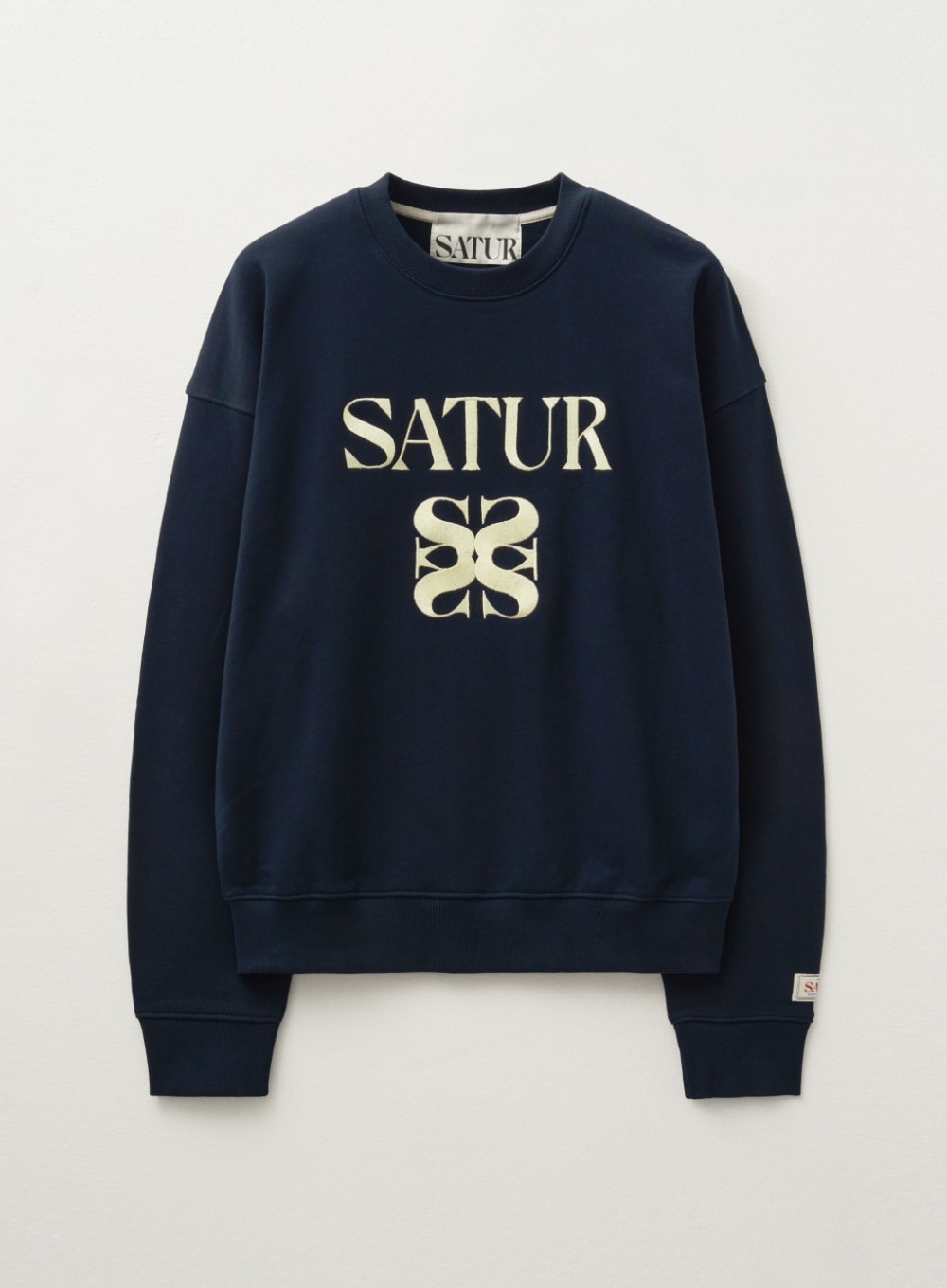 ★SATUR★Classic Logo Sweatshirts SATUR】 CLASSIC LOGO SWEATSHIRT : NAVY YELLOW