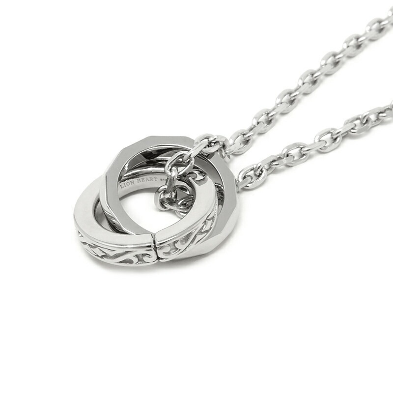 ライオンハート LH-1 タテガミ ダブルリング ネックレス フラグメント サージカルステンレス (シルバー) 金属アレルギー対応 03NE069ASV LION HEART メンズ 男性