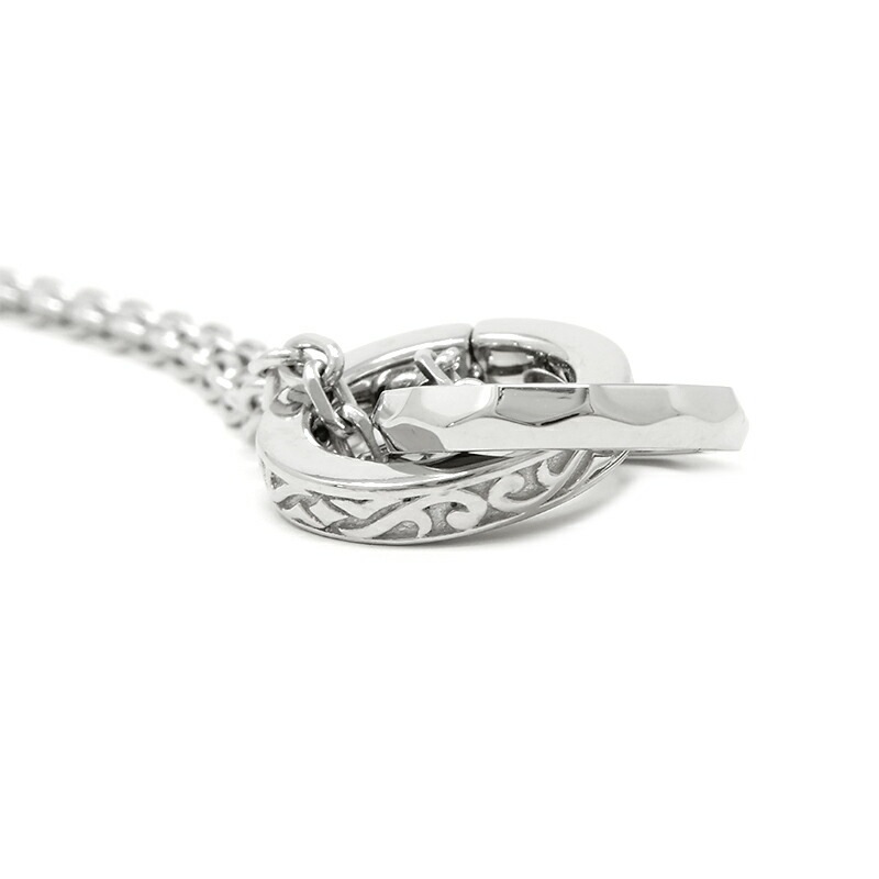 ライオンハート LH-1 タテガミ ダブルリング ネックレス フラグメント サージカルステンレス (シルバー) 金属アレルギー対応 03NE069ASV LION HEART メンズ 男性