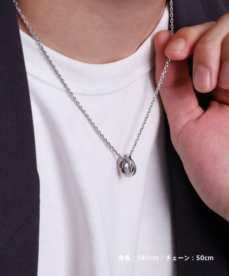 ライオンハート LH-1 タテガミ ダブルリング ネックレス フラグメント サージカルステンレス (シルバー) 金属アレルギー対応 03NE069ASV LION HEART メンズ 男性