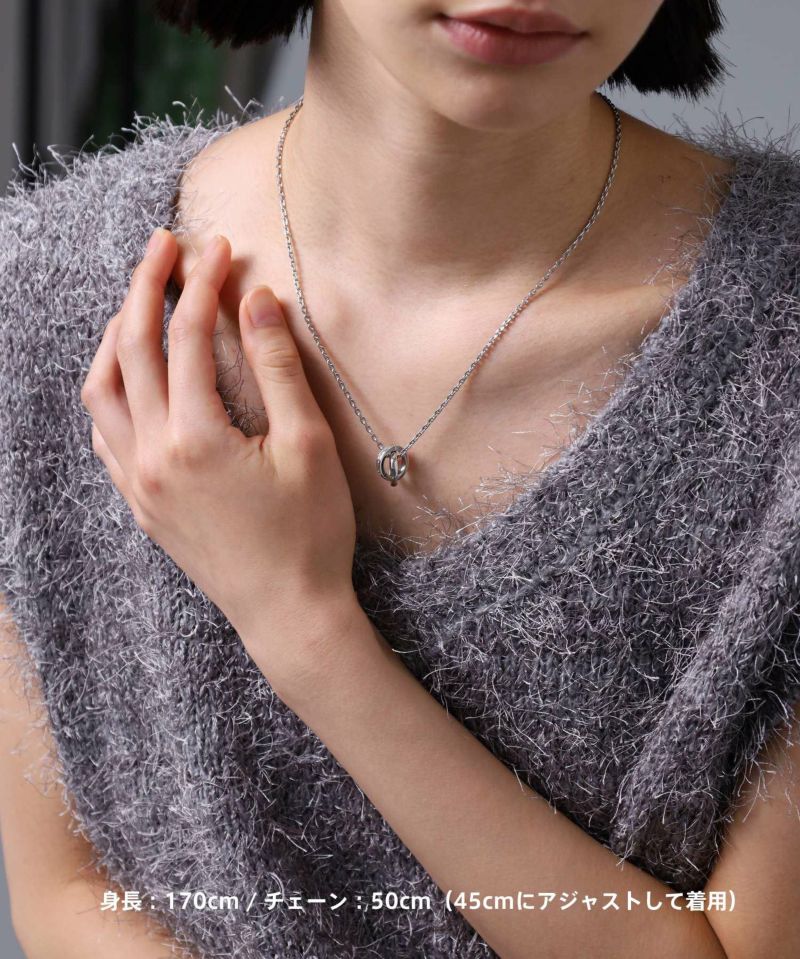 ライオンハート LH-1 タテガミ ダブルリング ネックレス フラグメント サージカルステンレス (シルバー) 金属アレルギー対応 03NE069ASV LION HEART メンズ 男性