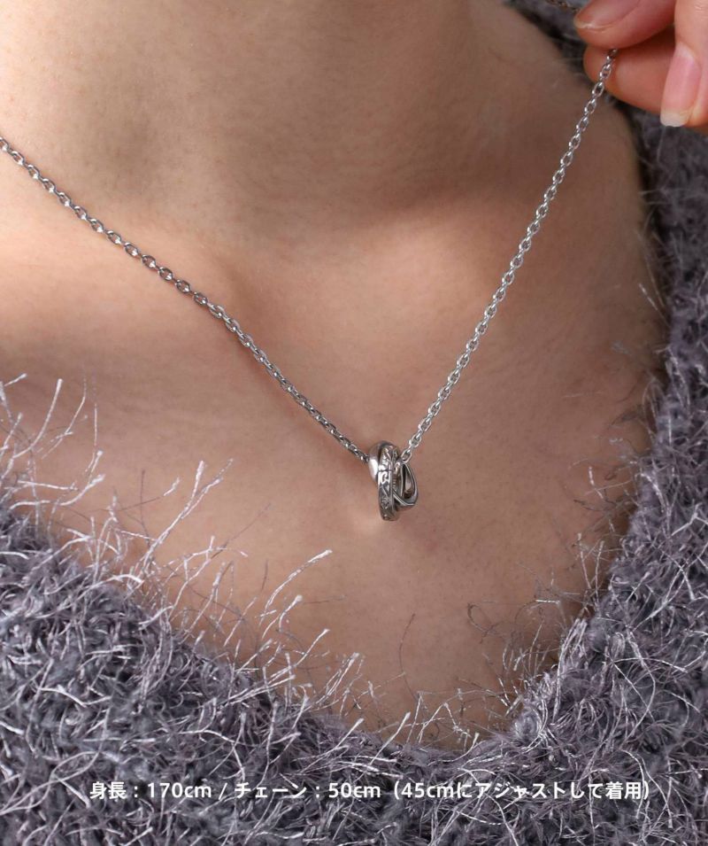 ライオンハート LH-1 タテガミ ダブルリング ネックレス フラグメント サージカルステンレス (シルバー) 金属アレルギー対応 03NE069ASV LION HEART メンズ 男性