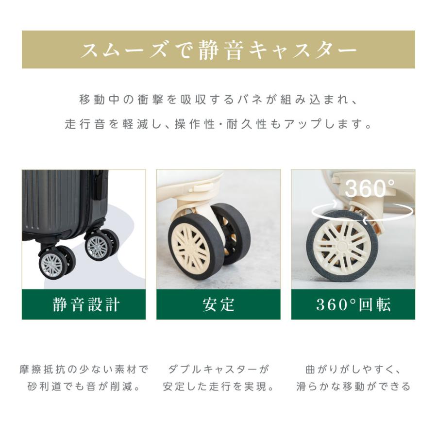 ケース キャリーバッグ SMサイズ スマホスタンド フック付き 収納ポケット 耐衝撃 超軽量 360度回転 静音 ダブルキャスター 旅行 出張 sc309_3