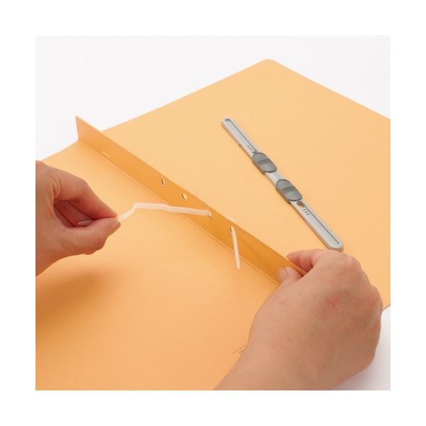 (まとめ) ライオン事務器 フラットファイル(環境)樹脂押え具 B6タテ 150枚収容 背幅18mm 黄 A-547KB6S 1冊 (×50セット)