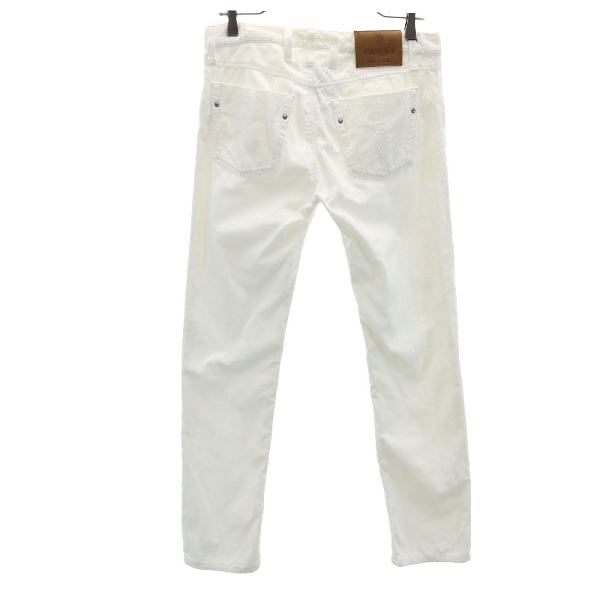 イタリア製 コーデュロイ スリムパンツ 44 ホワイト メンズ 古着 イタリア製 コーデュロイ スリムパンツ 44 ホワイト メンズ 古着