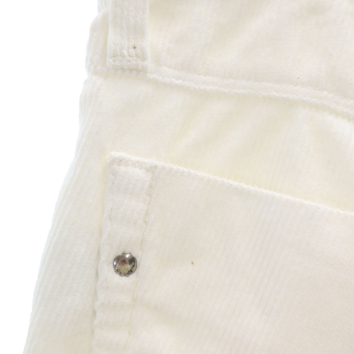 イタリア製 コーデュロイ スリムパンツ 44 ホワイト メンズ 古着 イタリア製 コーデュロイ スリムパンツ 44 ホワイト メンズ 古着