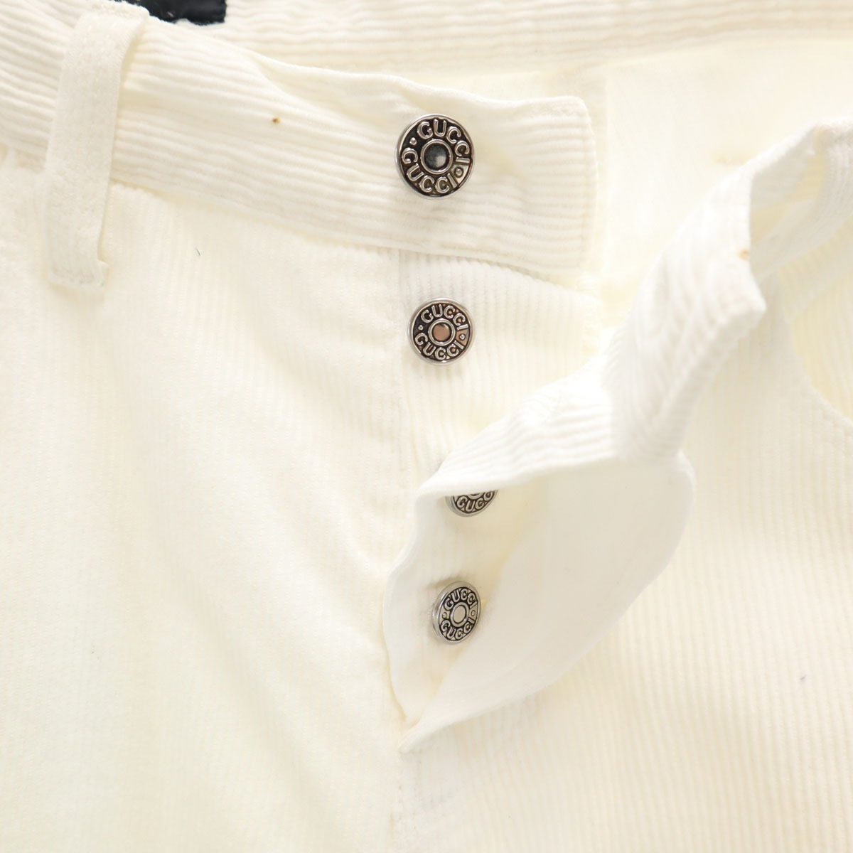 イタリア製 コーデュロイ スリムパンツ 44 ホワイト メンズ 古着 イタリア製 コーデュロイ スリムパンツ 44 ホワイト メンズ 古着