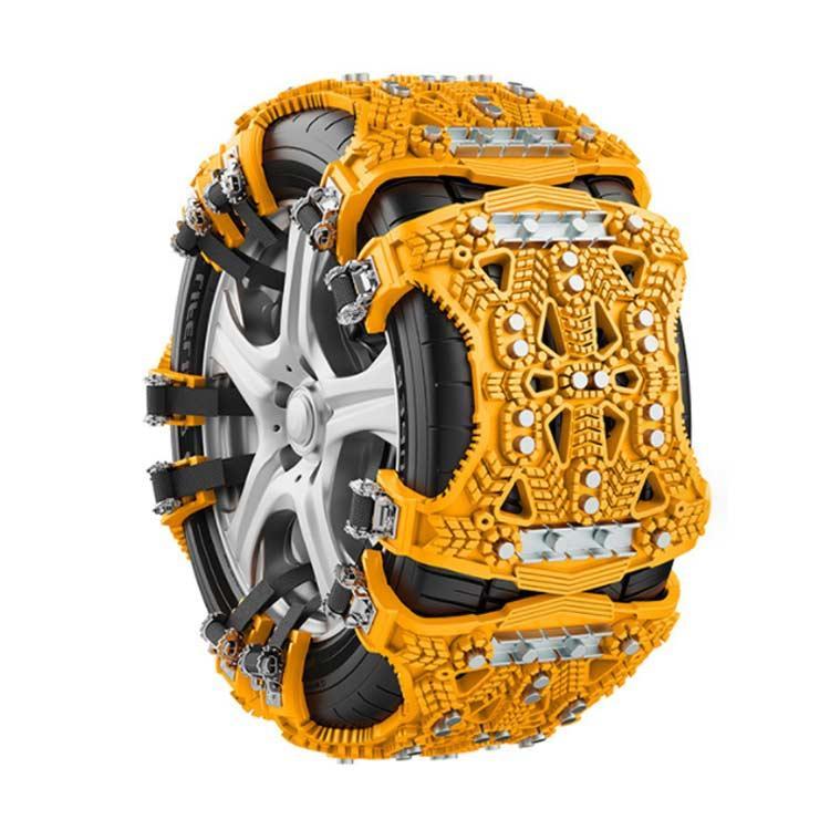 タイヤチェーン 最新改良 車用タイヤチェーン スノーチェーン 非金属 全新改良版パターン 取り付け簡単 ジャッキアップ不要 4本入 165mm-28