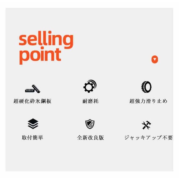 タイヤチェーン 最新改良 車用タイヤチェーン スノーチェーン 非金属 全新改良版パターン 取り付け簡単 ジャッキアップ不要 4本入 165mm-28