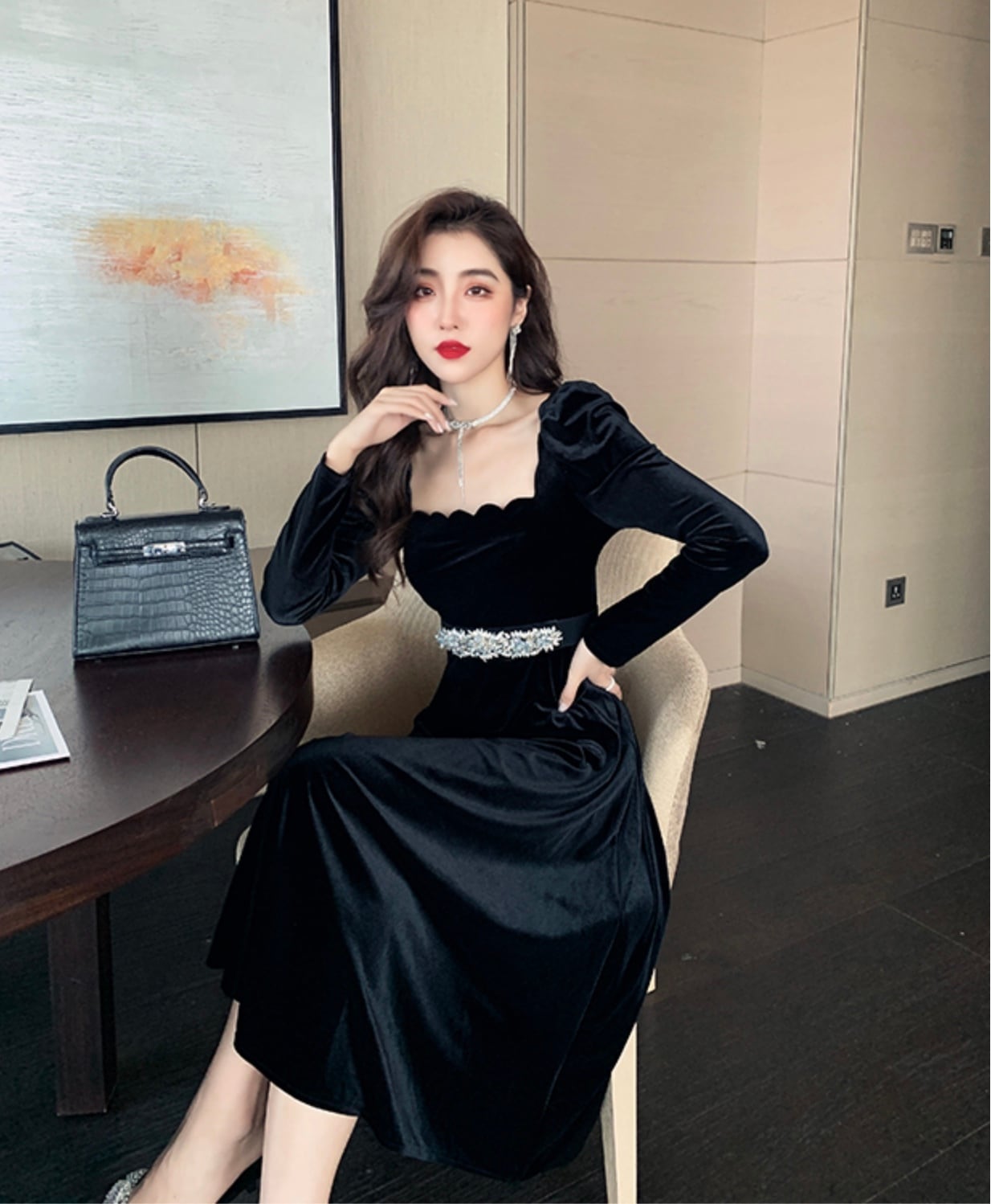 ワンピース ロングワンピース ロング 膝丈 ショート丈 ウエストマーク ハイウエスト ドレス 長袖 ベルベット スクエアカラー シフォン フレア フリル スリット エレガント 清楚感 大人可愛い 大人 ワンピース ロングワンピース ロング 膝丈 ショート丈 ウエストマーク ハイウエスト ドレス 長袖 ベルベット スクエアカラー シフォン フレア フリル スリット エレガント 清楚感 大人可愛い 大人