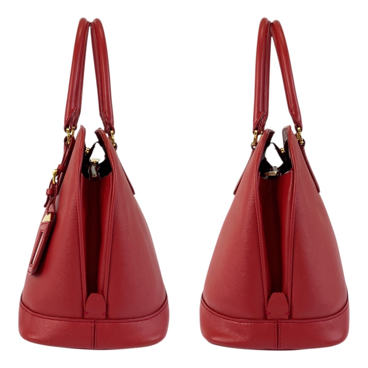 サフィアーノ レッド ゴールド金具 レザー ハンドバッグ レディース 502704 サフィアーノ レッド ゴールド金具 レザー ハンドバッグ レディース 502704