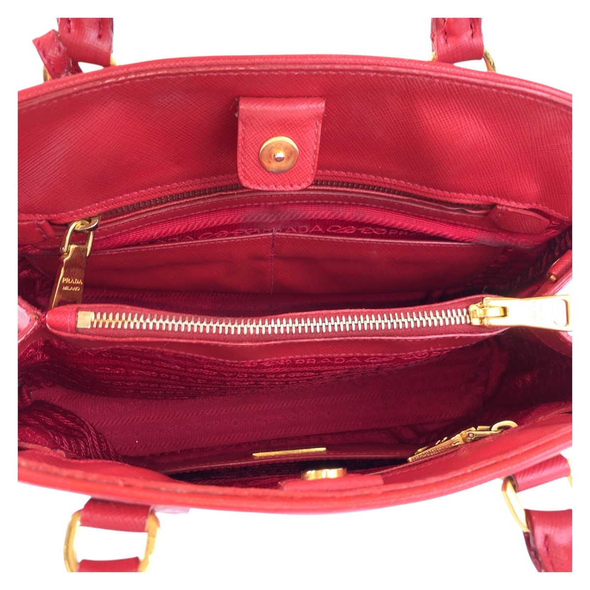 サフィアーノ レッド ゴールド金具 レザー ハンドバッグ レディース 502704 サフィアーノ レッド ゴールド金具 レザー ハンドバッグ レディース 502704