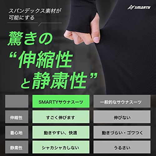 色：ブラックMens サイズ：XL [Smarty] 世界代表選手も愛用&動画付 サウナスーツ レデ