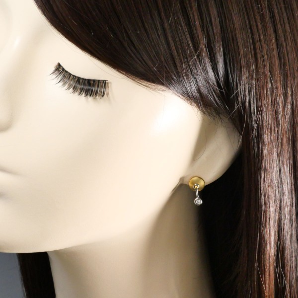 PT850 プラチナ K18YG ピアス ダイヤ 0.05 ×2 ジュエリー 中古 PT850 プラチナ K18YG ピアス ダイヤ 0.05 ×2 ジュエリー 中古