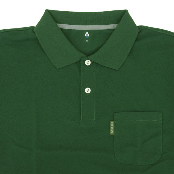 モンベル ポロシャツ メンズ 鹿の子 カノコ 半袖 S M L XL ダーク