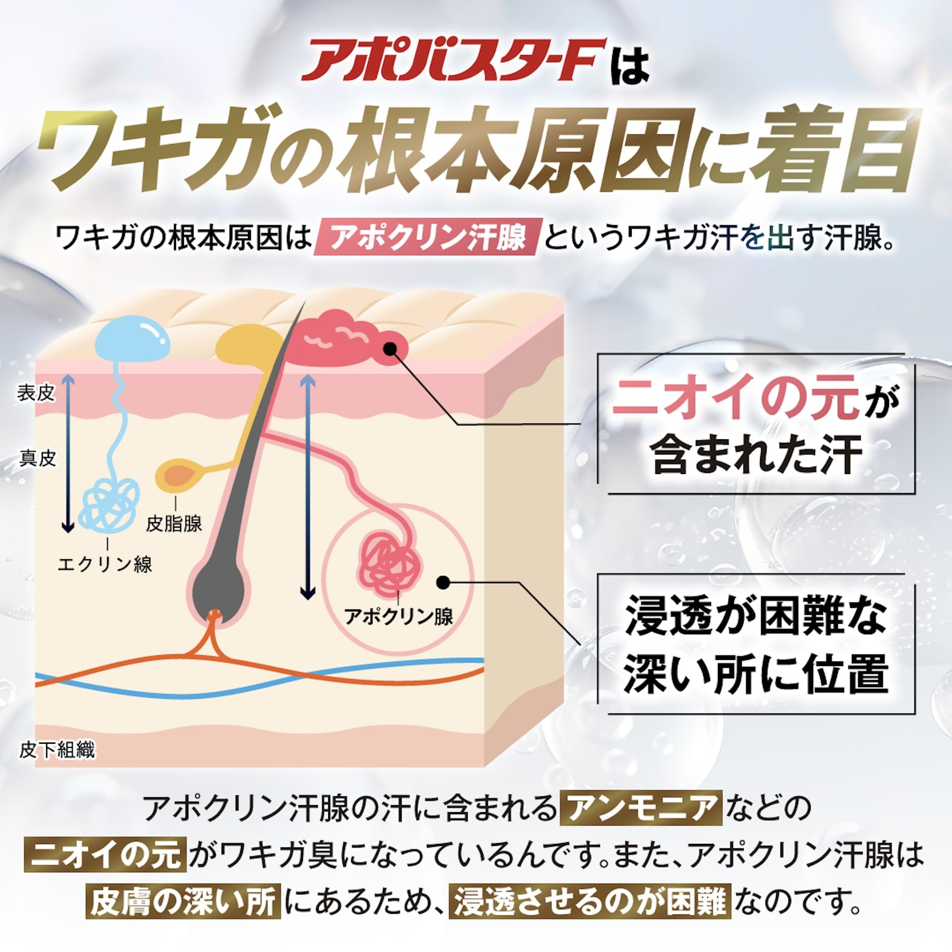Qoo10] アポバスタ-F 公式 薬用ワキガ向け外用