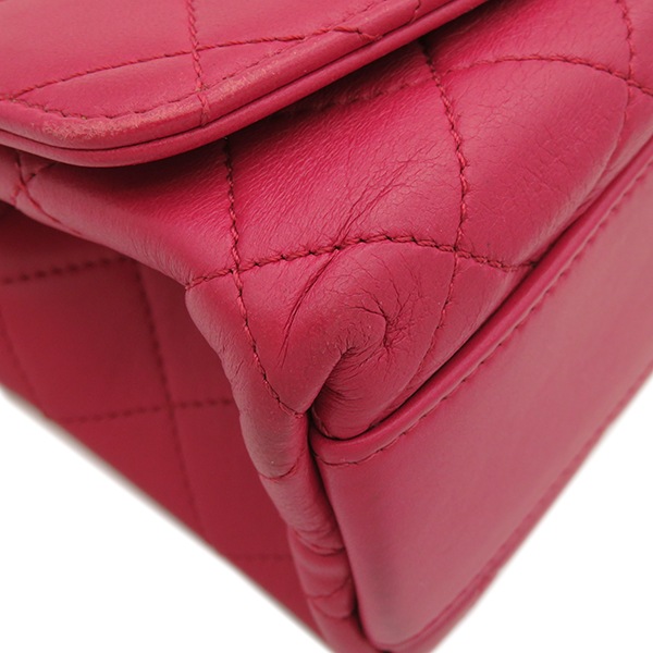 シャネル CHANEL 2WAYバッグ マトラッセ 20 トップハンドル レザー ピンク マットゴールド金具 ピンク ハンドバッグ 30****** 【箱】【中古】
