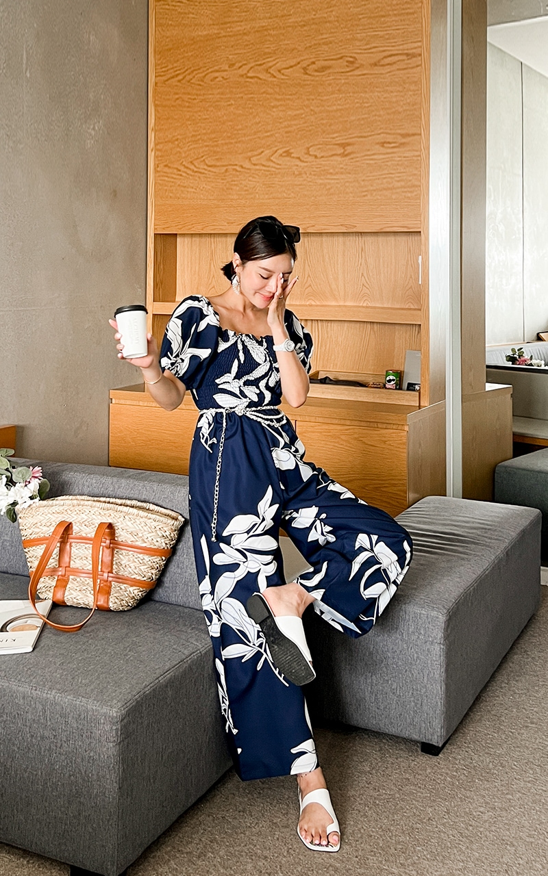 Qoo10 ビバルビー 半袖 オールインワン [ネービーブルー]