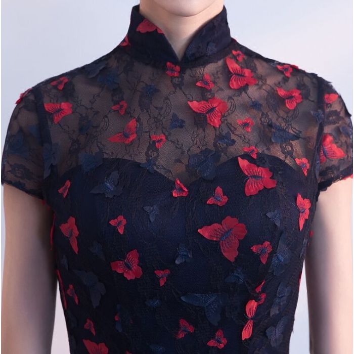 パーティードレス 韓国 ドレス 個性的 ワンピース プチプラ 結婚式 ぽっちゃり おしゃれ お呼ばれ 上品 二次会 謝恩会 成人式 可愛い ミモレ丈 花柄 レース ワンピース 半袖 レース 大きいサイ