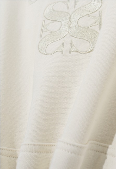 SATUR】 CLASSIC LOGO HOODIE : RESORT CREAM フード付き