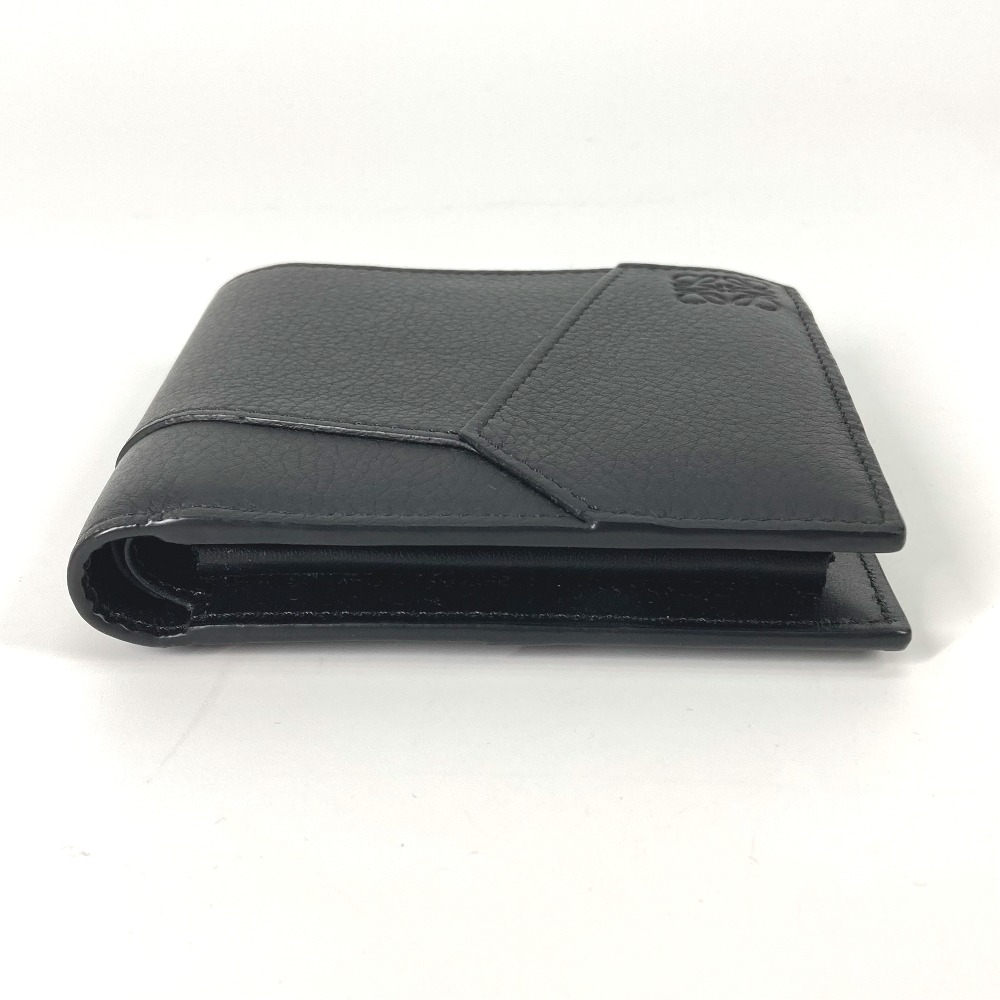 2つ折り財布 C510501X06 パズル バイフォールド コインウォレット アナグラム コンパクトウォレット レザー ブラック