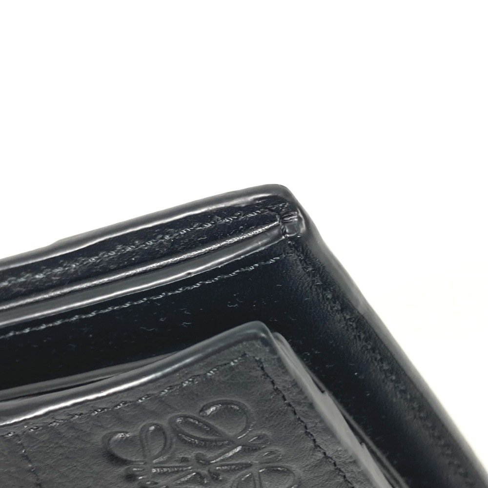 2つ折り財布 C510501X06 パズル バイフォールド コインウォレット アナグラム コンパクトウォレット レザー ブラック