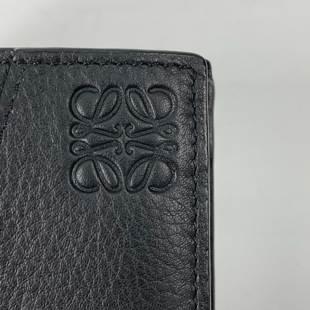 2つ折り財布 C510501X06 パズル バイフォールド コインウォレット アナグラム コンパクトウォレット レザー ブラック