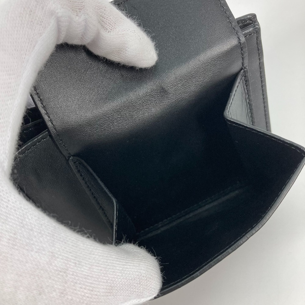 2つ折り財布 C510501X06 パズル バイフォールド コインウォレット アナグラム コンパクトウォレット レザー ブラック