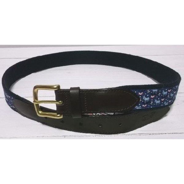 ヴィニヤードヴァインズ 本革製 レザー 布ベルト アメリカ製 ネイビー vineyard vines VV4-011 ヴィニヤードヴァインズ 本革製 レザー 布ベルト アメリカ製 ネイビー vineyard vines VV4-011
