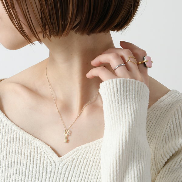 お値下げ　現行品　重ね付けにも♡ アリータ ダイヤモンド　ネックレス　 鍵 お値下げ 現行品 重ね付けにも♡ アリータ ダイヤモンド